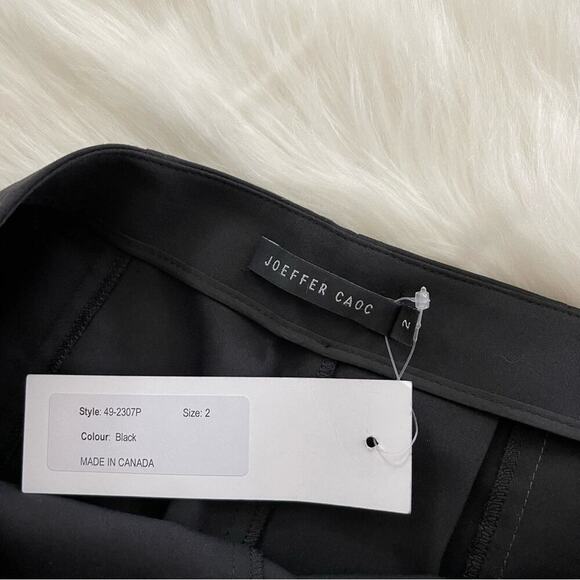 New Joeffer Caoc Techno Black Straight Leg Stretch High Rise Trouser Pants 2 - Picture 5 of 5